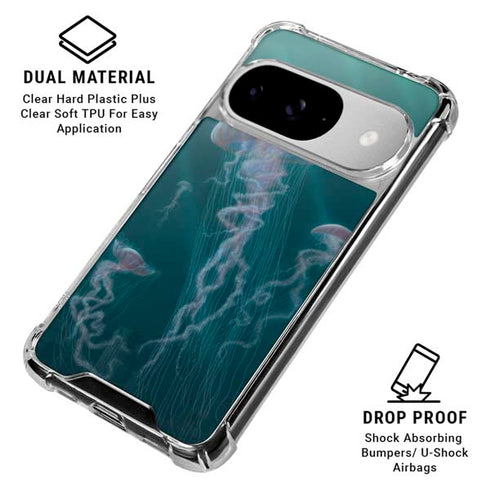Blue Jellyfish by Vincent Hie Google Pixel 10 Clear Case